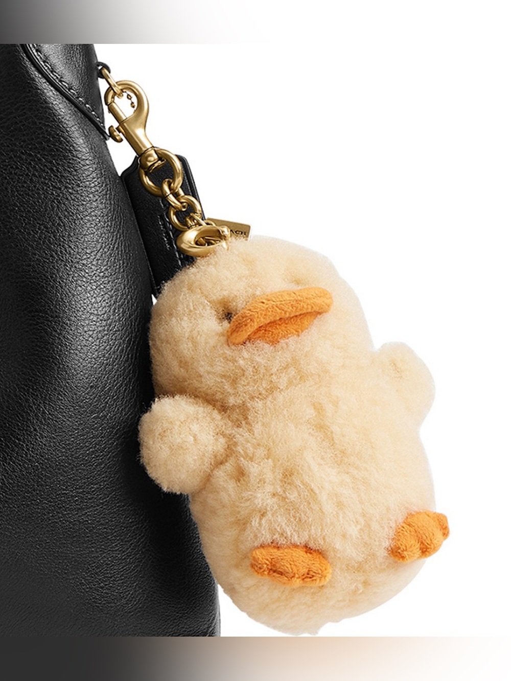 Adorable y Coach Shearling Ducky Bag Charm - Picture 5 of 10